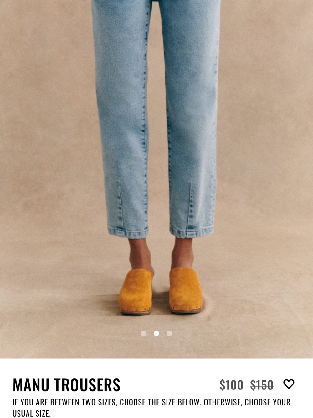 Sezane Manu trousers - Light Blue Straight-Leg Jeans size 4/36